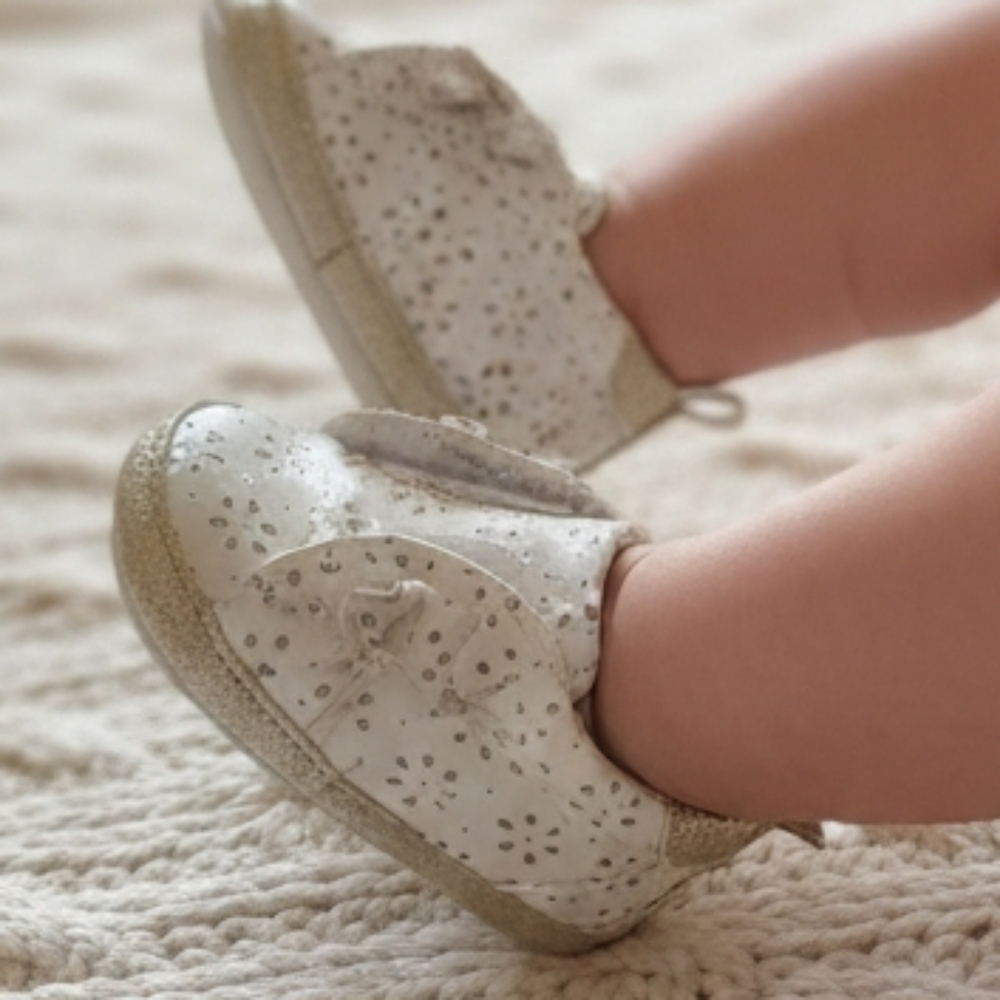 Stylish Cream And White Kids Shoes